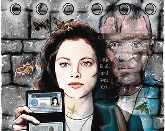 WHEN THEY MEET - Closer, Please. Closer. - Silence of the Lambs Fan Art Print