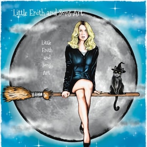 THE ORIGINAL WITCH - Samantha Stephens - Bewitched Art Print, Magnets and Stickers