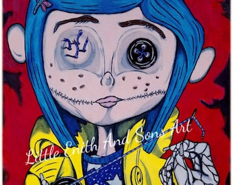 CORALINE Little Me Sticker, Art Print, Magnets - Art For Kids, Kids Art, Children's Art, Wall Art, Poster