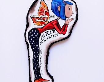 Pixie Coraline Magnet and Sticker - Coraline Sticker, Coraline Refrigerator Magnet