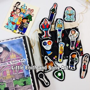 CORALINE MINI MAGNETS - Set of 12 - Handmade Drawstring Pouch and Surprise gift included image 4