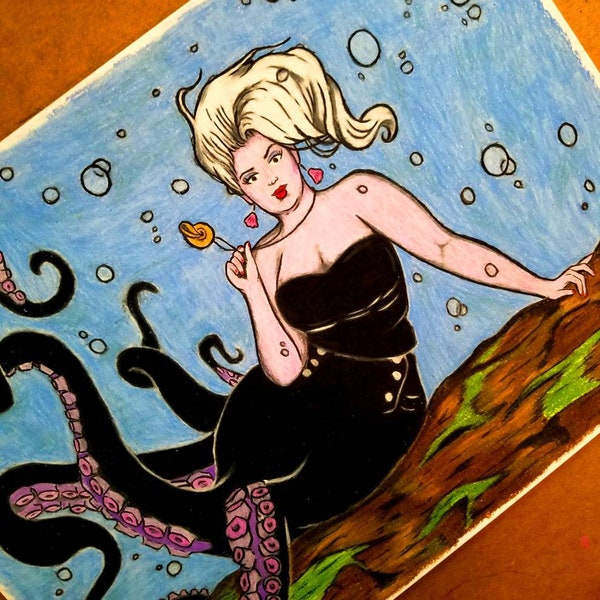 URSULA - The Little Mermaid Art Print - Disney Villain