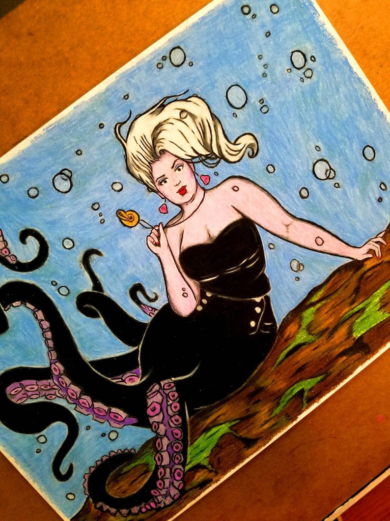 The Little Mermaid Art Print Disney Villain URSULA