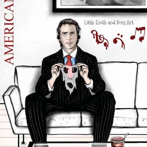 American Psycho Art: Patrick Bateman Print, Sticker or Magnet