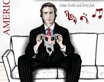 American Psycho Art: Patrick Bateman Print, Sticker or Magnet
