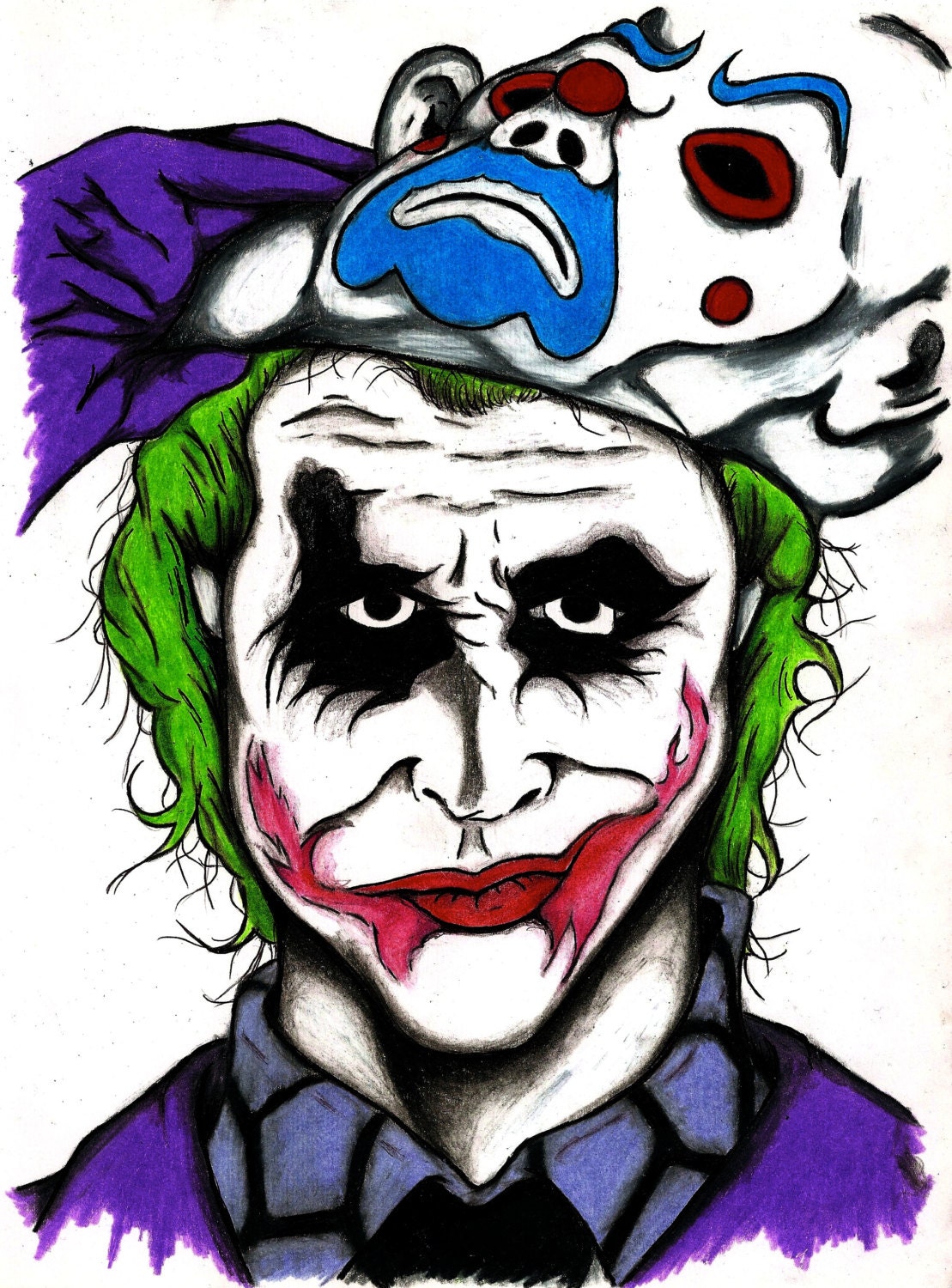The Joker The Dark Knight Movie Character Print Wall Art Etsy