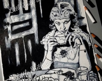 Blanche Dubois - A Streetcar Named Desire - Movie Character Art Print, Magnets andStickers - Vivien Leigh