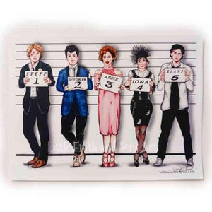 Pretty In Pink Lineup Movie Character Art Print, Pretty In Pink Stickers Pretty In Pink Magnets Molly Ringwald Stickers 80s Stickers