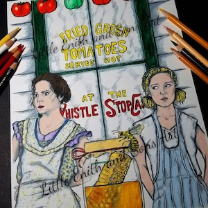 Fried Green Tomatoes - Movie Character Art Print, Magnet and Stickers - Movie Poster - Cinema, 90s Film, Bees, Kitchen Decor Kitchen Gift