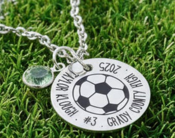 Personalized Soccer Necklace: End of the Season Senior Night Gift, Futsal Daughter Coach Mom