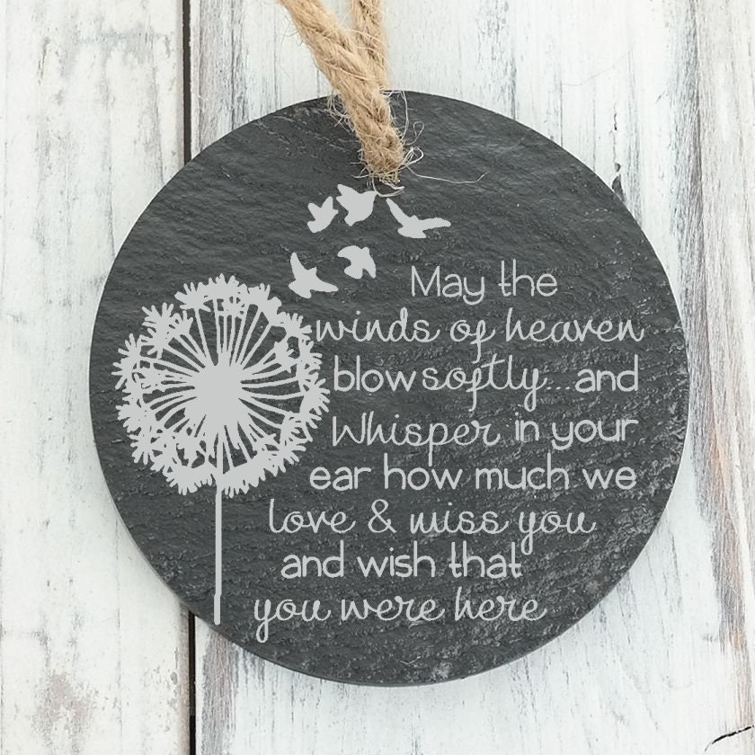 May the Winds of Heaven Blow Softly Memorial Sympathy Etsy