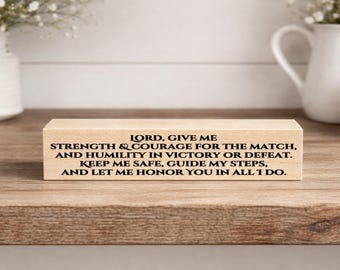 Athlete Prayer Sign, Christian Sports Decor, Personalized Team Gift