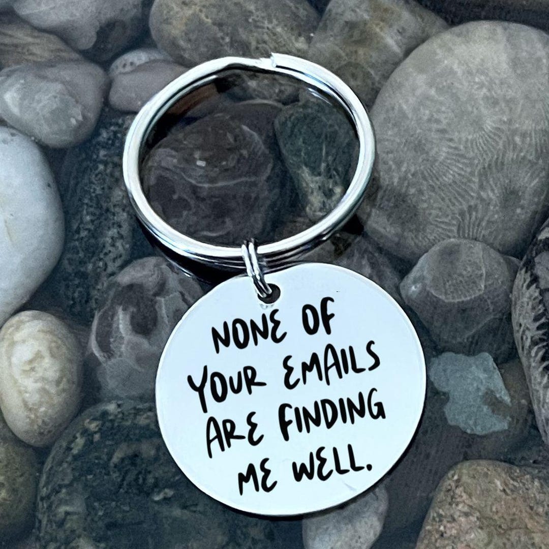 Humour Key Rings Funny Coworker Boss Keychain, Personalized Back Option, Work Friend ...