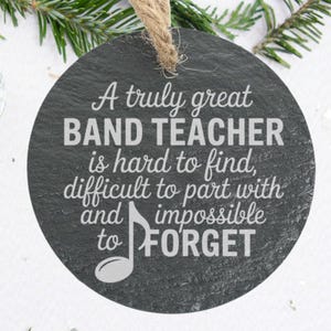 Band Teacher Ornament, Music Director Appreciation Thank You Gift, Personalized Back