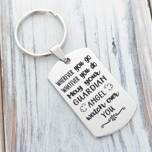 Keychain Keepsake, Wherever You Go Whatever You Do May Your Guardian Angel Watch Over You