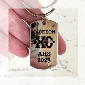 Personalized Cross Country Keychain, End of the Season Senior Night Gift, Runner Gifts, XC Coach Mom Teambuilding