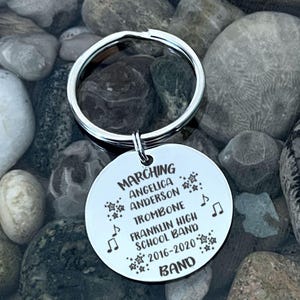 Marching Band Personalized Key Chain Great Gift for Senior Night Banquet Awards Graduation Mom Director Drum Major Son Daughter Gifts