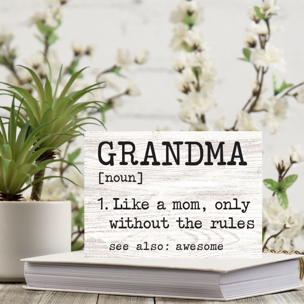 Grandma Definition Noun Personalized Custom Engraved Whitewash Etsy