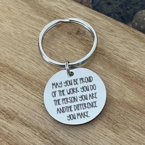 Keyring I Make a Difference Inspirational Keychain Gift, May You Be Proud Difference You Make,  Encouragement Positive Message Gift for Friend Coworker Teacher  Australia