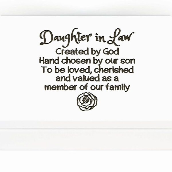 Prayer for Daughter in Law Etsy