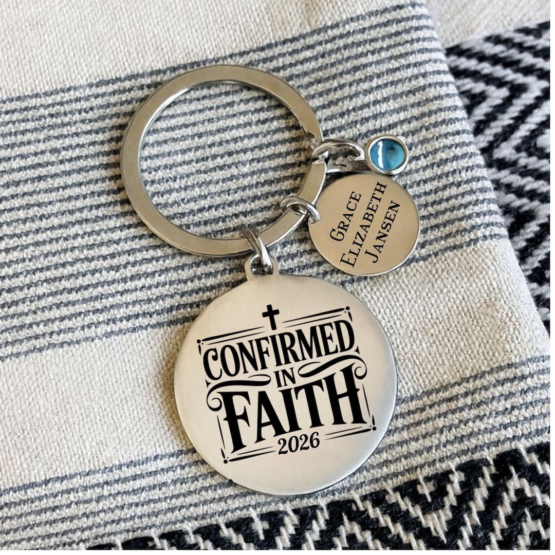 Confirmation Keychain, Personalized Year Gift, Goddaughter Keepsake ...