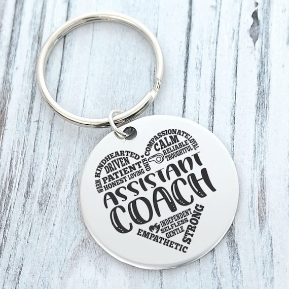 Assistant Coach Heart Gift Custom Personalized Key Chain 