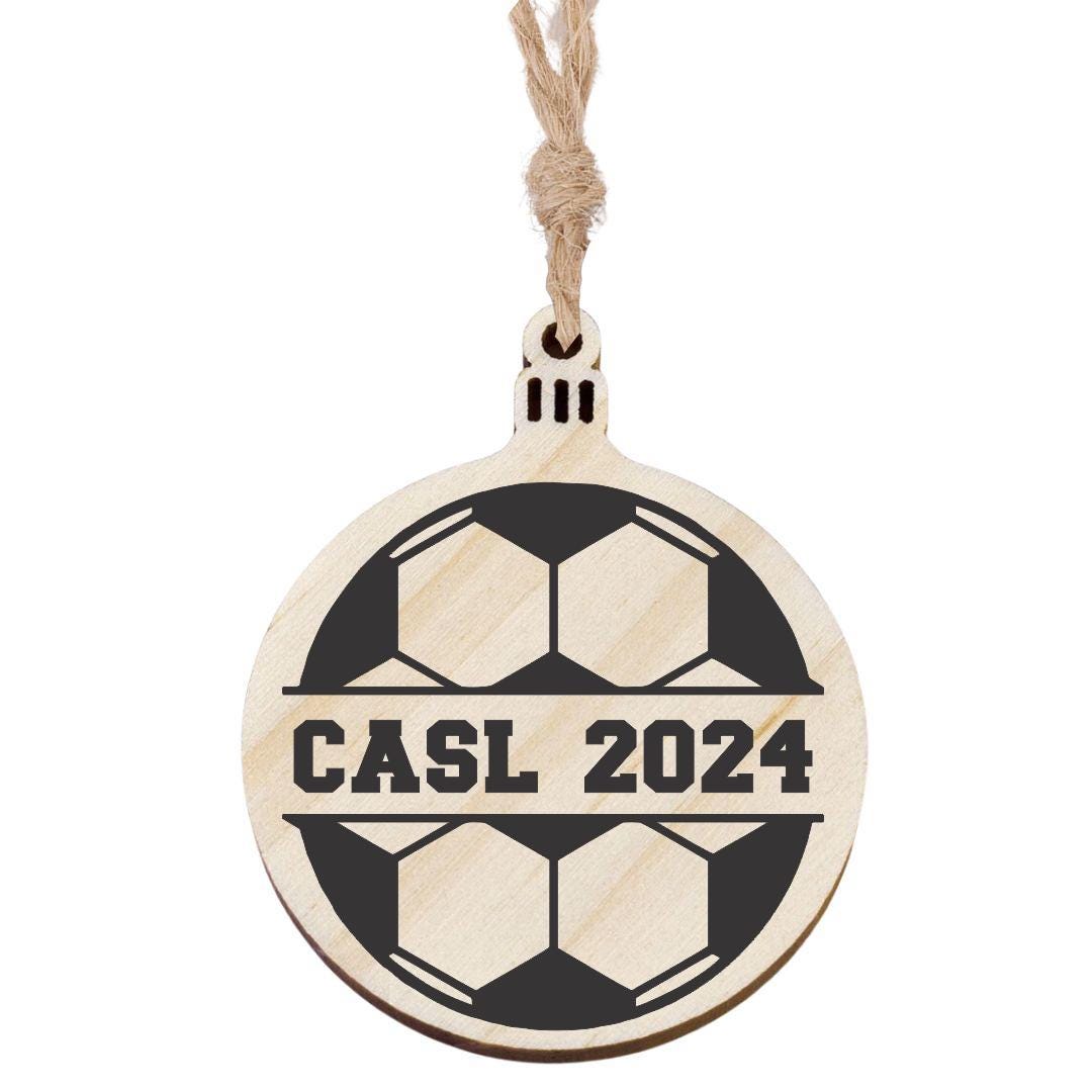 Personalized Soccer Team or Player SMALL 2 Wood Ornament End of the