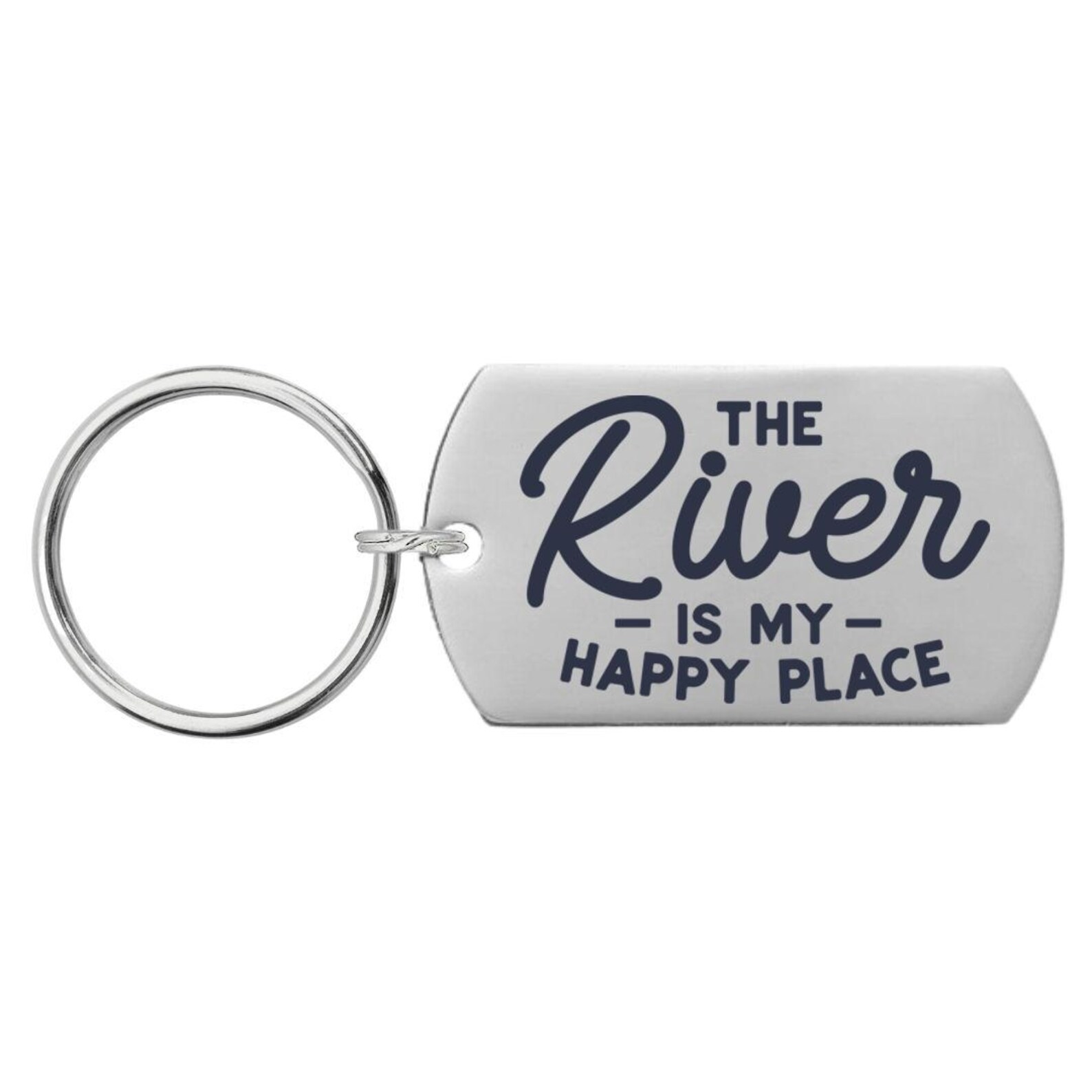 Live is Better on the River Key Chain, Personalized Back, Living on ...