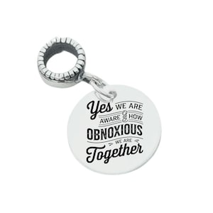 Friend Besties Best You Choose Style Personalized Custom Sterling Silver or Stainless Steel European Style Charm Bead Compatible