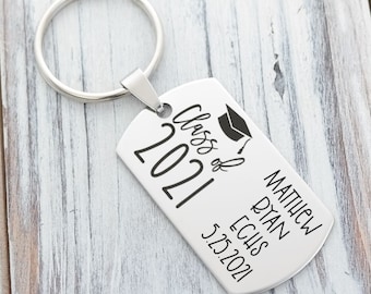 Class of  2026 2027 2028 Senior Year Keychain, Graduation Gifts, Custom Personalized, Engraved Gift for Grads