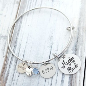 Mother of the Bride or Groom Personalized Adjustable Wire Bangle Bracelet