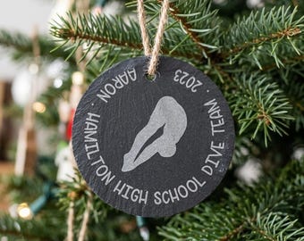 Personalized Dive Team Ornament, Senior Night Gift, Awards Banquet, Diver Keepsake