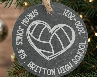 Personalized Volleyball Ornament,  Team Player Custom Senior Night Banquet Gifts, Coach Gift