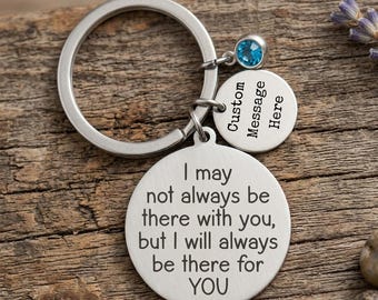 Long Distance Friendship Keychain, Thinking of You Gift, Best Friend Keychain, Personalized Friend Gift, Long Distance Gift