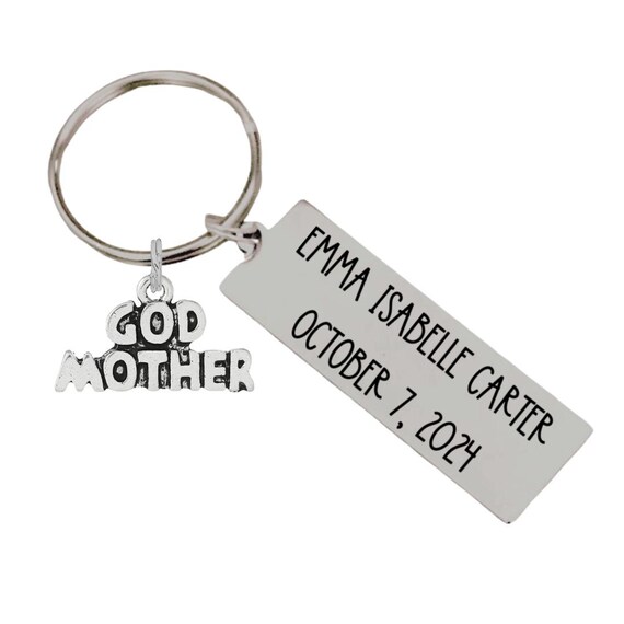 Keychain - Rectangle - Godmother - Leather Keychain - Rectangle - Godmother - Leather