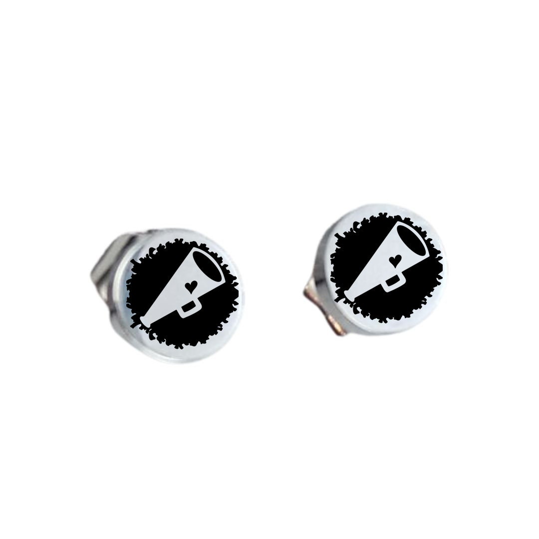LET'S GO MEGAPHONE EARRINGS - RED/BLK main image 1