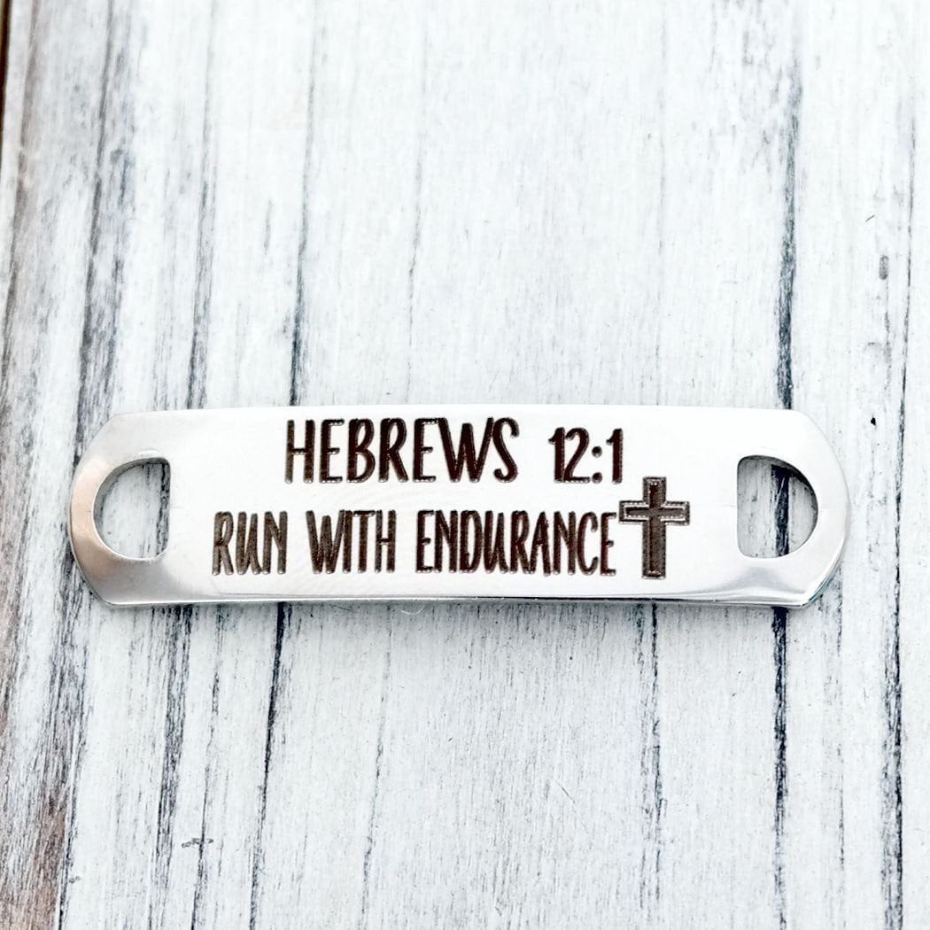 Run With Endurance Hebrews 12 1 Runner Shoe Lace Training Etsy Run With Endurance Hebrews 12 1 Runner Shoe Lace Training Etsy