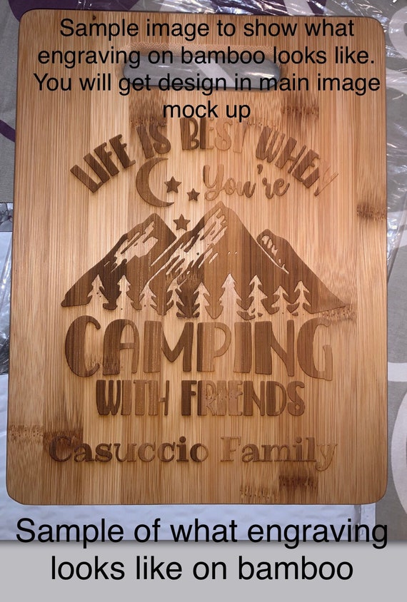 Camper Design Custom Bamboo Cutting Board