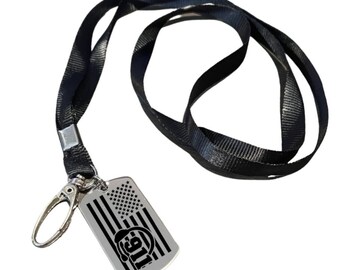 Custom 911 Dispatcher Gift, ID or Key Lanyard, Personalized Back Option, Thank You Appreciation