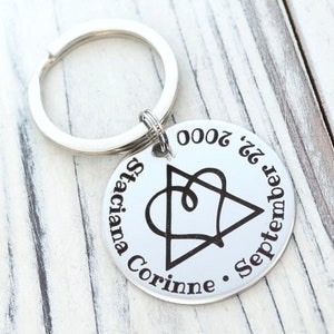 Personalized Adoption Key Chain Back can have Custom Message Great gift for Gotcha Day Court Date Gifts Newly Adoptive Mom Dad