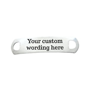 Your Custom Message Shoelace Charm - Any Phrase Saying Personalized Engraved Running Shoe Lace Tag Gift - Engraved Shoetag