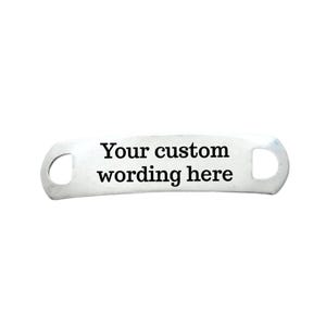 Your Custom Message Shoelace Charm - Any Phrase Saying Personalized Engraved Running Shoe Lace Tag Gift - Engraved Shoetag