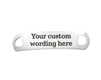 Your Custom Message Shoelace Charm - Any Phrase Saying Personalized Engraved Running Shoe Lace Tag Gift - Engraved Shoetag