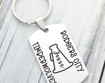 Personalized Cheerleading Keychain, Senior Night Gift Idea, Cheerleader Gift, Cheer Team Keepsake