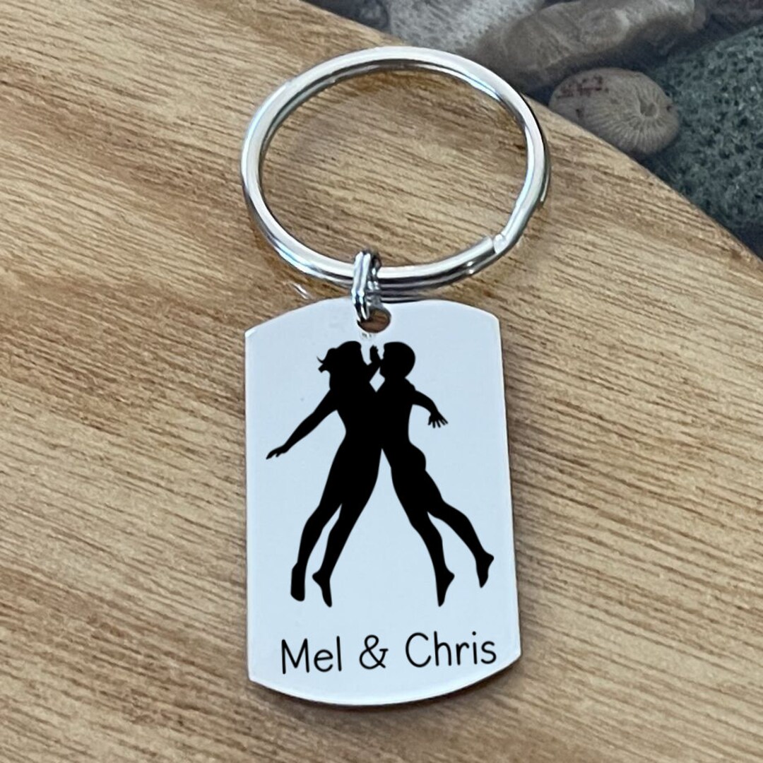 Funny Chest Bump Bumping Friends Friend Custom Key Chain - Back Can Be ...