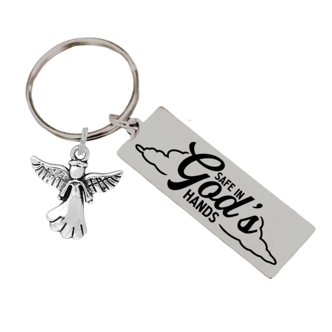 Safe in God's Hands Angel Memorial Sympathy Custom Charm Etsy