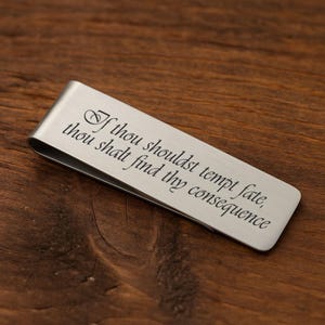 Personalized Steel Money Clip: Safe for Work Way to Say F*ck Around and Find Out, Boyfriend Gift, Husband Gifts