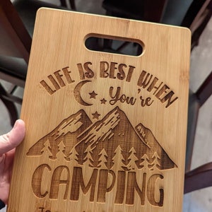 Custom RV Camping Glass Cutting Board Personalized Gifts - My Bambino –