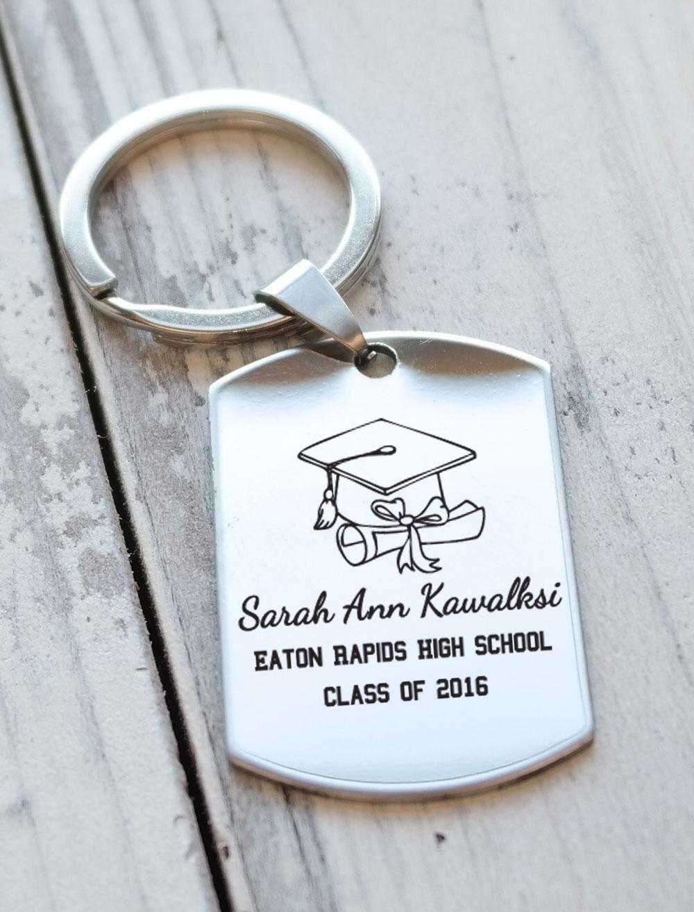 Personalized Graduation Custom Engraved Key Chain Gift Great Gift Idea ...