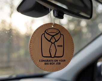 Funny Congrats on Your Big Boy Job Ornament, First Job Promotion Gift, Personalized Back